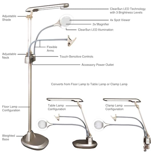 OttLite Ultimate LED 3-in-1 Creative Station with Magnifier